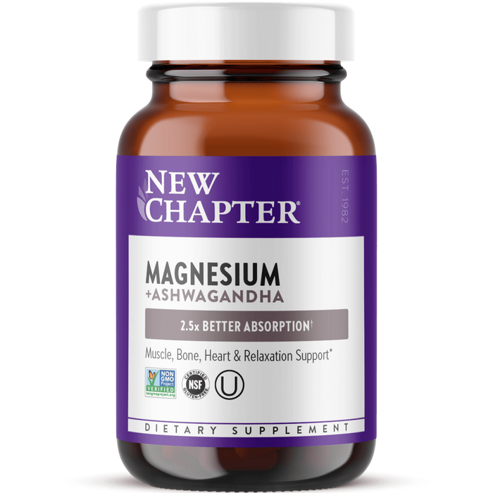 New Chapter - Magnesium + Ashwagandha, 60 Tablets