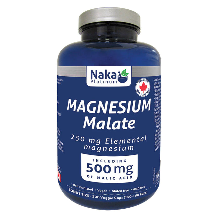 Naka Platinum - Magnesium Malate, 200 Vcaps