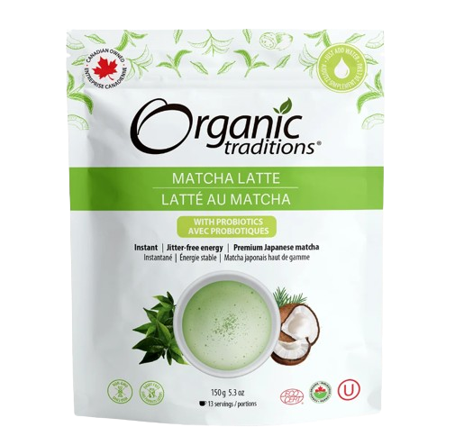 Organic Traditions - Matcha Latte With Probiotics, 150 g