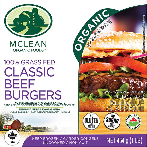 McLean Meats Inc - Beef Burgers, 454 g