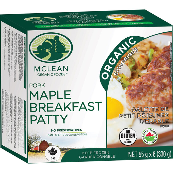 McLean Meats Inc - Breakfast Patty - Maple, 330 g