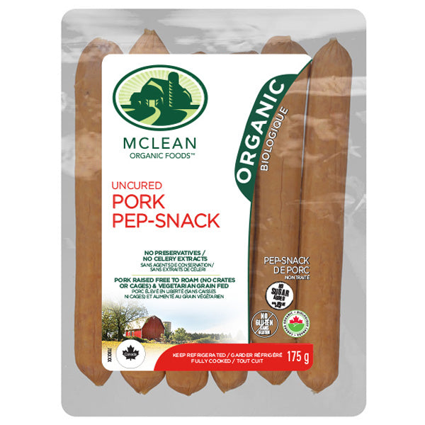 McLean Meats Inc - Organic Pork Pepperoni Sticks, 175 g