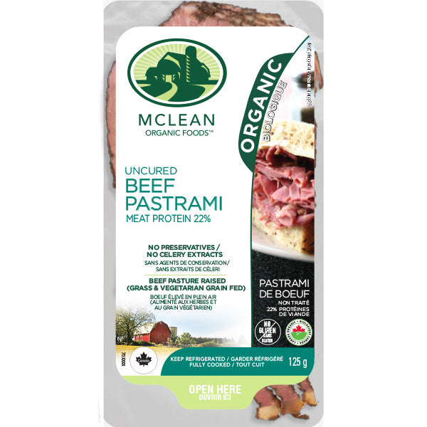 McLean Meats Inc - Organic Beef Pastrami - Sliced, 125 g