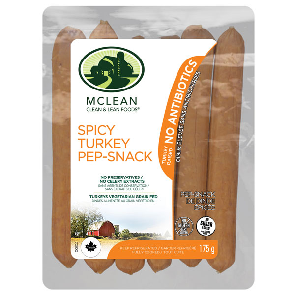 McLean Meats Inc - Turkey Pep-Snack - Spicy, 175 g