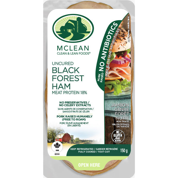 McLean Meats Inc - Ham - Black Forest - Sliced, 150 g