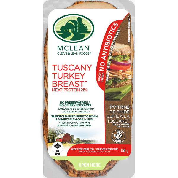 McLean Meats Inc - Turkey Breast - Tuscany - Sliced, 150 g