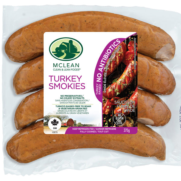 McLean Meats Inc - Turkey Smokies, 375 g