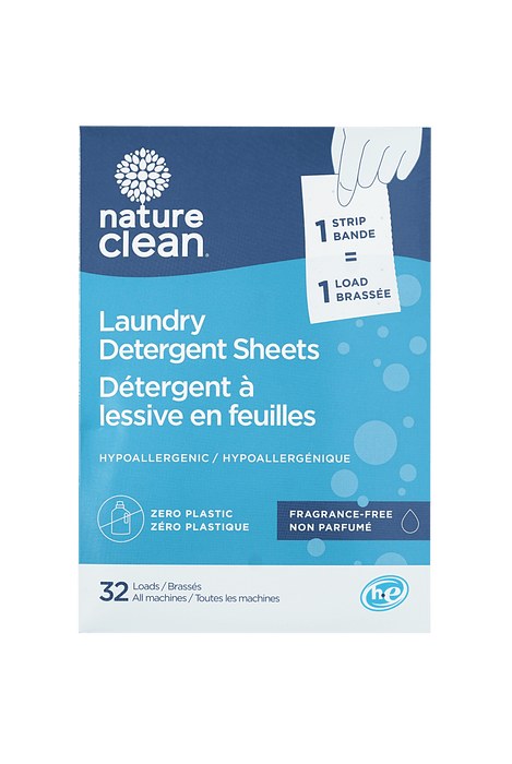 Nature Clean - Laundry Strips, Fragrance Free, 32 Count