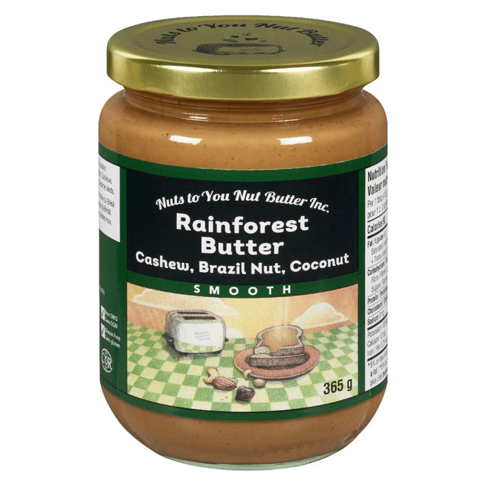 Nuts to You Nut Butter Inc - Rainforest Butter Smooth, 365 g