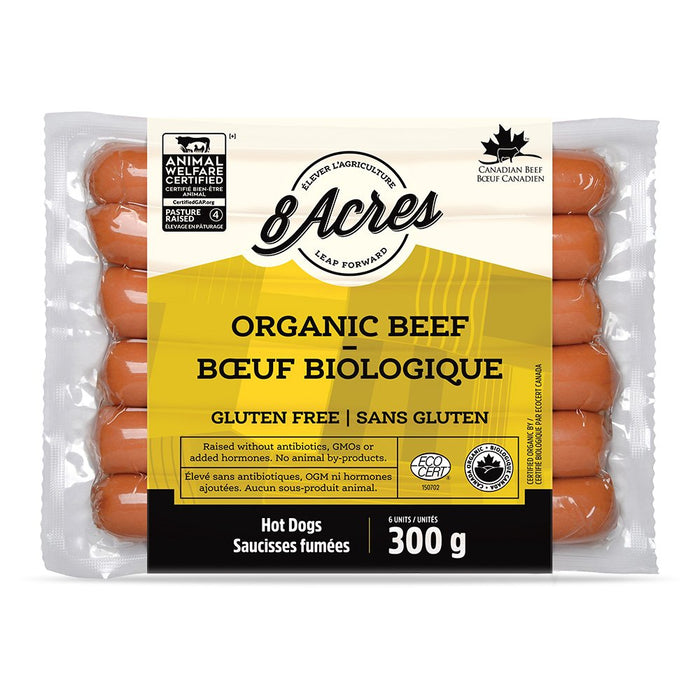 8 Acres - Organic Hot Dogs, 300 g