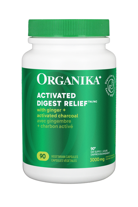 Organika - Digest Relief w/ Act. Charcoal, 90 Vcaps