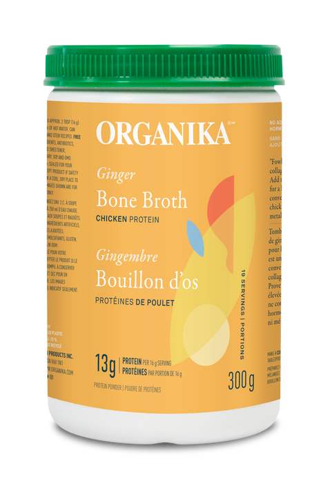 Organika - Bone Broth Protein Powder With Ginger, 300g