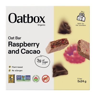 Oatbox - Raspberry Cocoa Oat Bar, 5x 24g