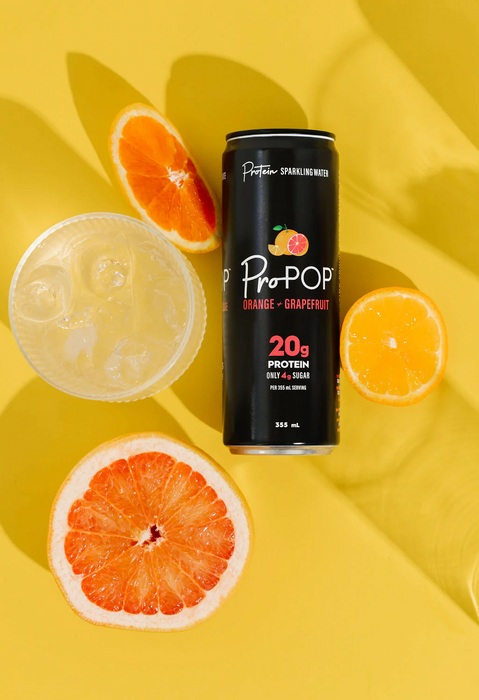 ProPOP - Sparkling Protein Water Orange Grapfruit, 355 mL