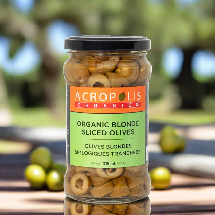 Acropolis Organics - Organic Blonde Sliced Olives, 315 mL