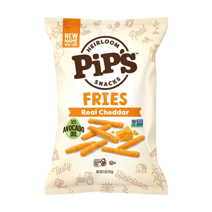 Pip's Heirloom Snacks - Real Cheddar Fries, 141 g