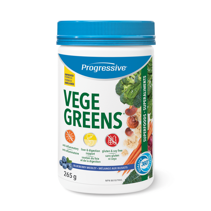 Progressive - Vege Greens - Blueberry, 265 g