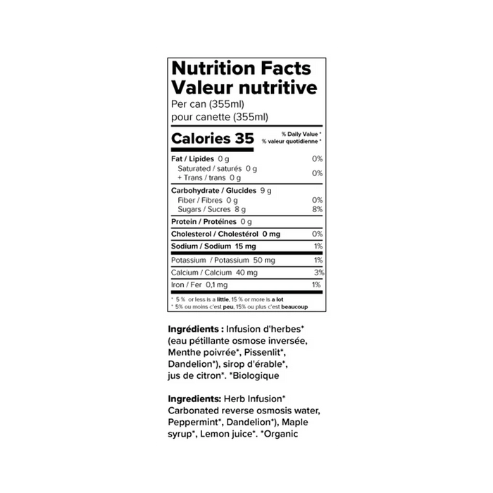 Healtea - Peppermint & Dandelion, 355 mL