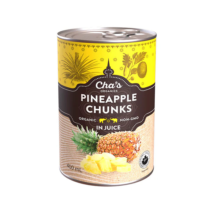Cha's Organics - Pineapple Chunks, 400 mL