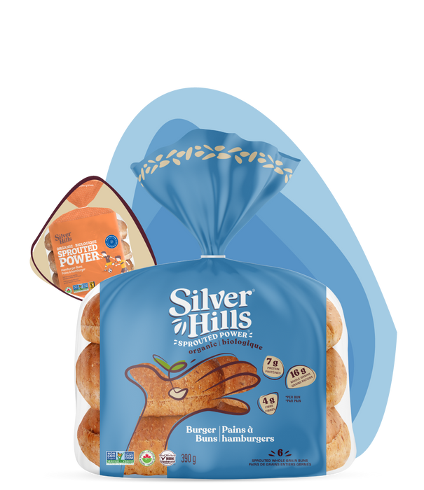 Silver Hills - Sprouted Burger Buns - Plain, 390 g