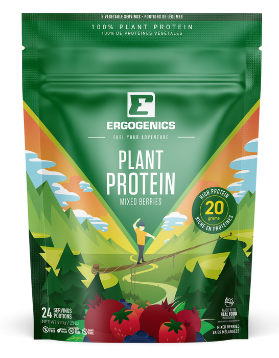 Ergogenics Plant Protein +Greens,  Berry 720 g