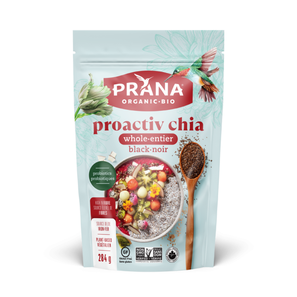 Prana - Whole Black Chia + Probiotics, 284 g
