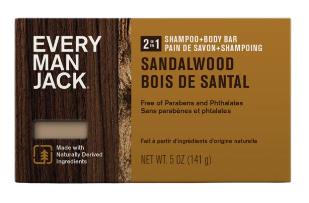 Every Man Jack - Shampoo & Body Bar - Sandalwood, 141 g