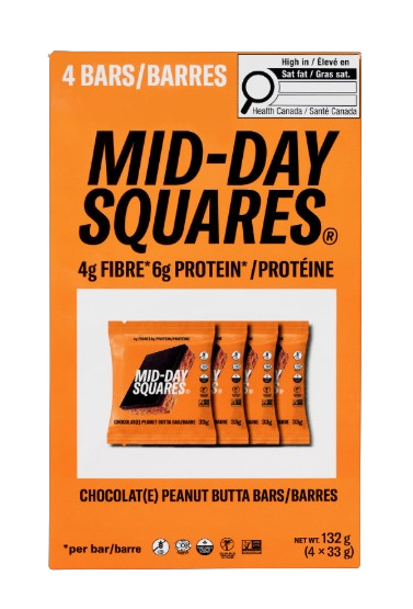 Mid-Day Squares - Squares - Peanut Butter 4 Pack, 132 g