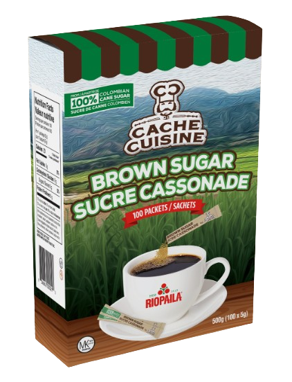 Cache Cuisine - Cane Sugar Brown - Individual, 100x5 g