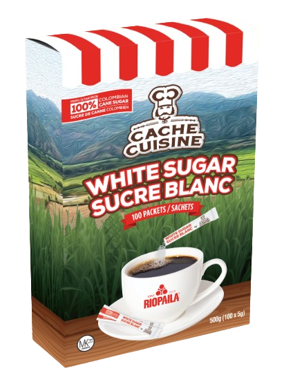 Cache Cuisine - Cane Sugar White - Packets, 100x5 g