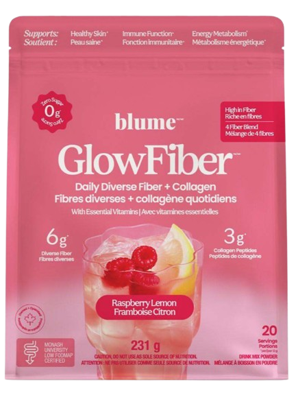 Blume - Glow Fiber - Raspberry Lemon, 20x12 g