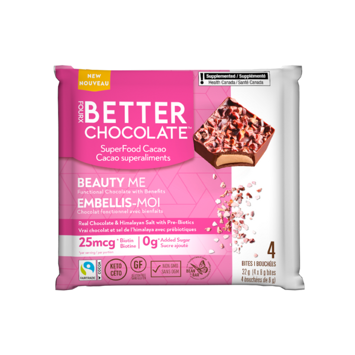 FourX Better Chocolate - Beauty Me - Sea Salt, 32 g