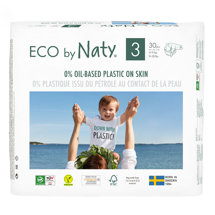 Eco by NATY - Baby Diapers (size 3, 9-20 lbs., 30 count)