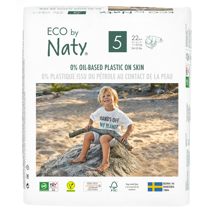 Eco by NATY - Baby Diapers (size 5, 24-55 lbs., 22 count)