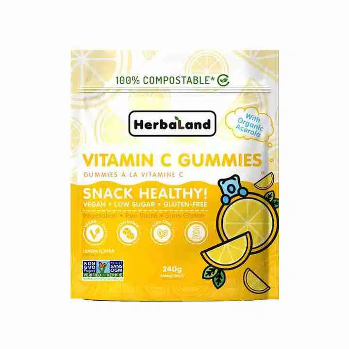 Herbaland - Gummies - Lemon Vitamin C, 240 g