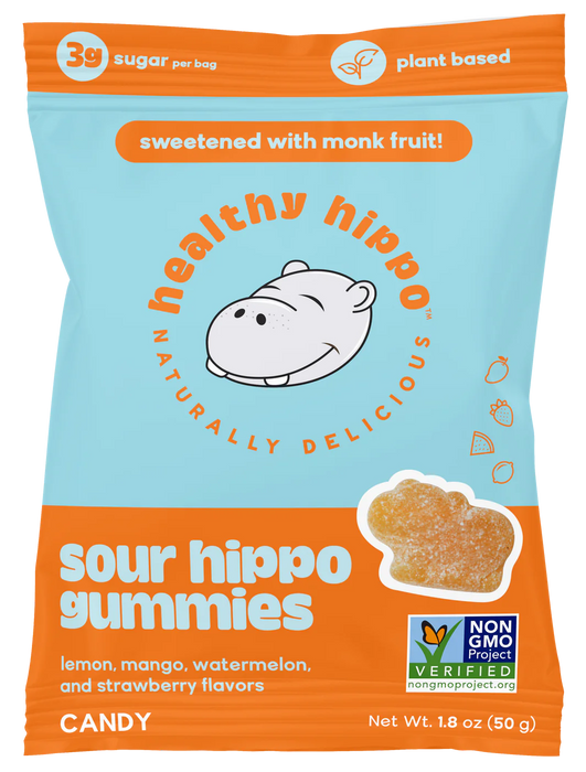 Healthy Hippo - Sour Hippo Gummies, 50 g