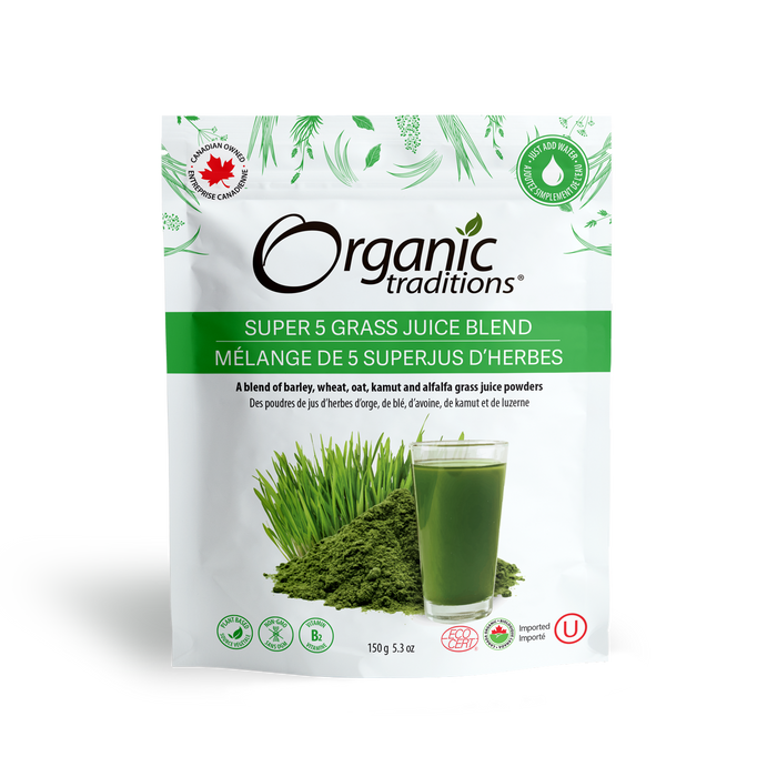 Organic Traditions - Super 5 Grass Juice Blend, 150g