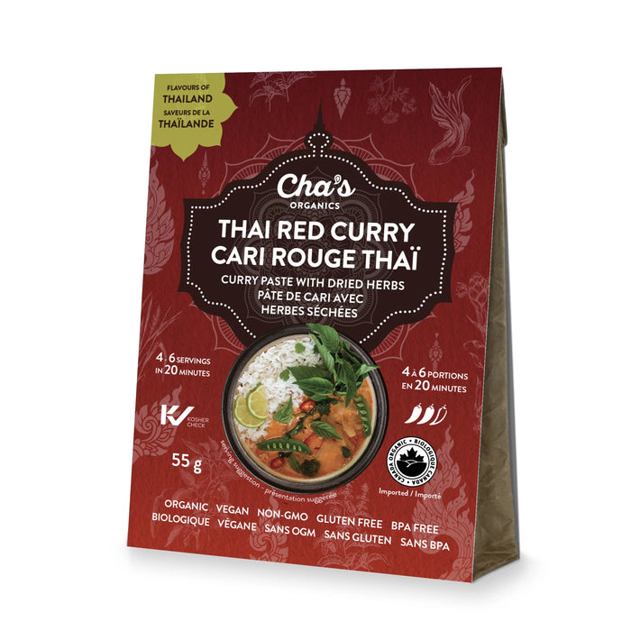 Cha's Organics - Thai Red Curry Paste with Dried Herbs, 55 g