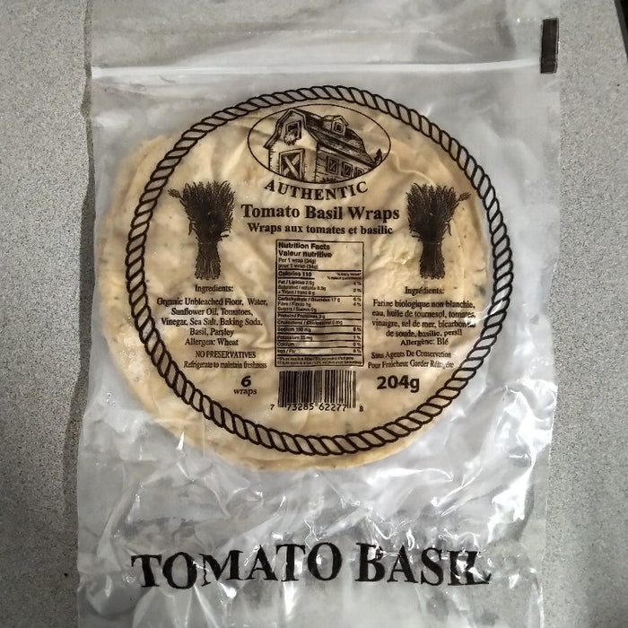 J&D Peters - Tomato Basil Tortillas - Small, 204 g