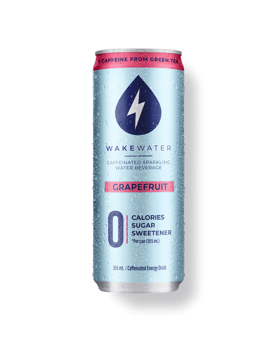 Wakewater - Caffeinated Sparkling Water - Grapefruit, 355 mL