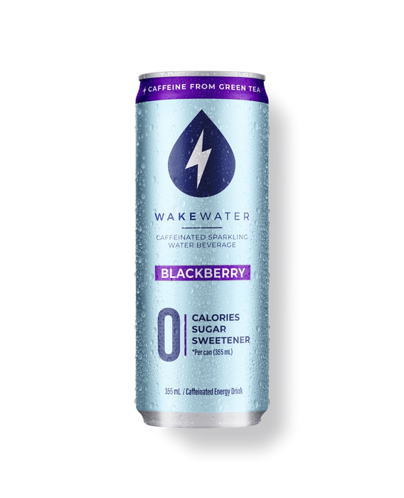 Wakewater - Caffeinated Sparkling Water - Blackberry, 355 mL