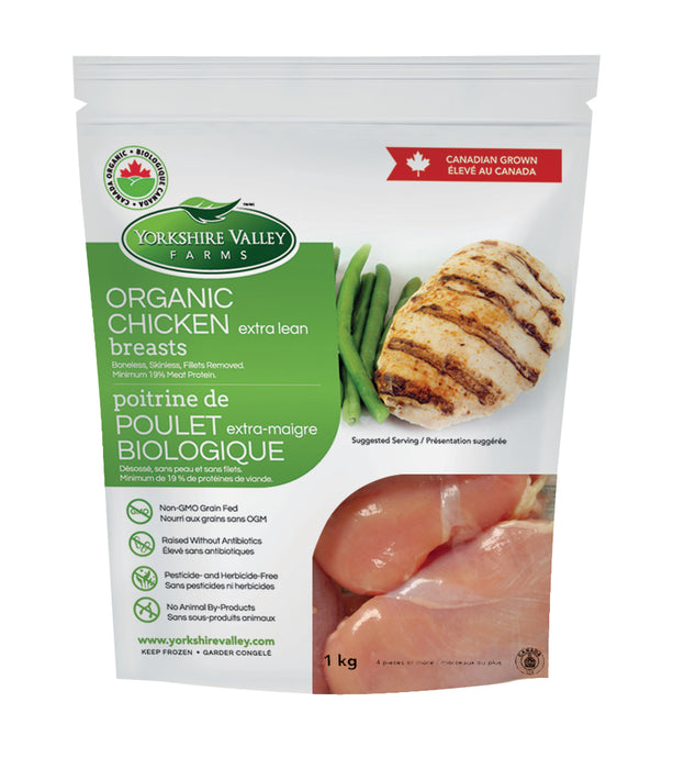 Yorkshire Valley Farms - Organic Frozen Chicken Breasts (Seasoned), 1 kg