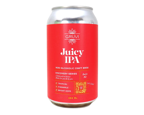 Gruvi - Juicy IPA Non Alcoholic Beer, 6x355 mL