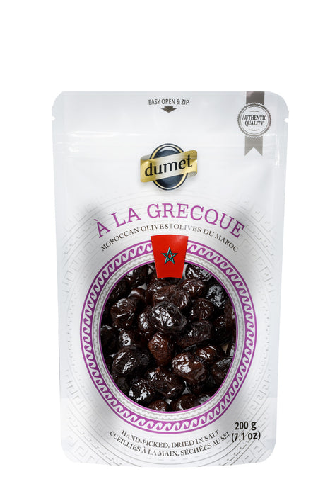 Dumet - Mor. A La Greque Blk Pitted - 200 g