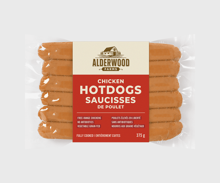 Alderwood Farms - Free Range Chicken Hotdogs, 375 g