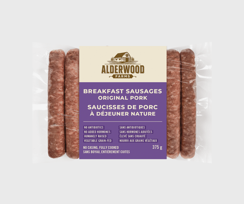 Alderwood - Breakfast Sausages Original Pork, 375 g