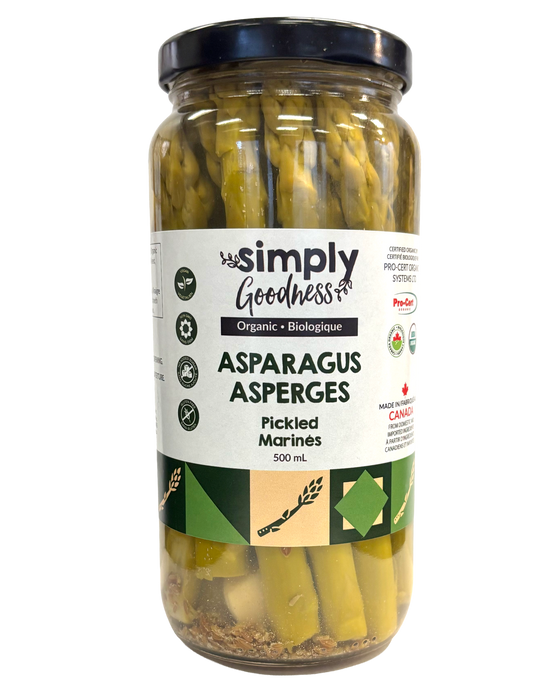 Simply Goodness - Organic Pickled Asparagus, 500 mL