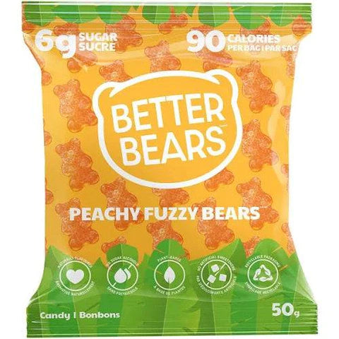 Better Bears - Peachy Fuzzy Bears Vegan Candy, 50 g
