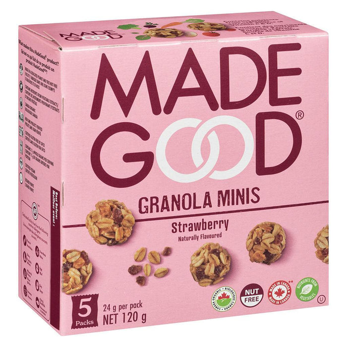 Made Good - Granola Mini - Strawberry, 5x24 g