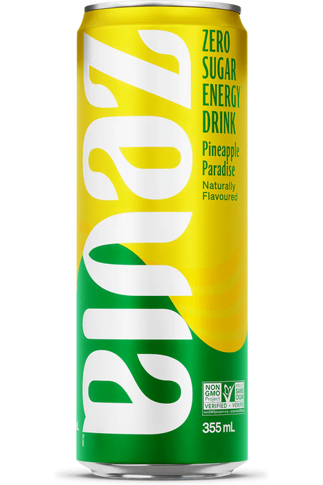 Zevia - Pineapple Paradise Energy Drink, 355 mL